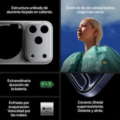 iPhone 17 Pro Azul 256GB: Chip A19, Pantalla 6.3", Cámaras 48MP