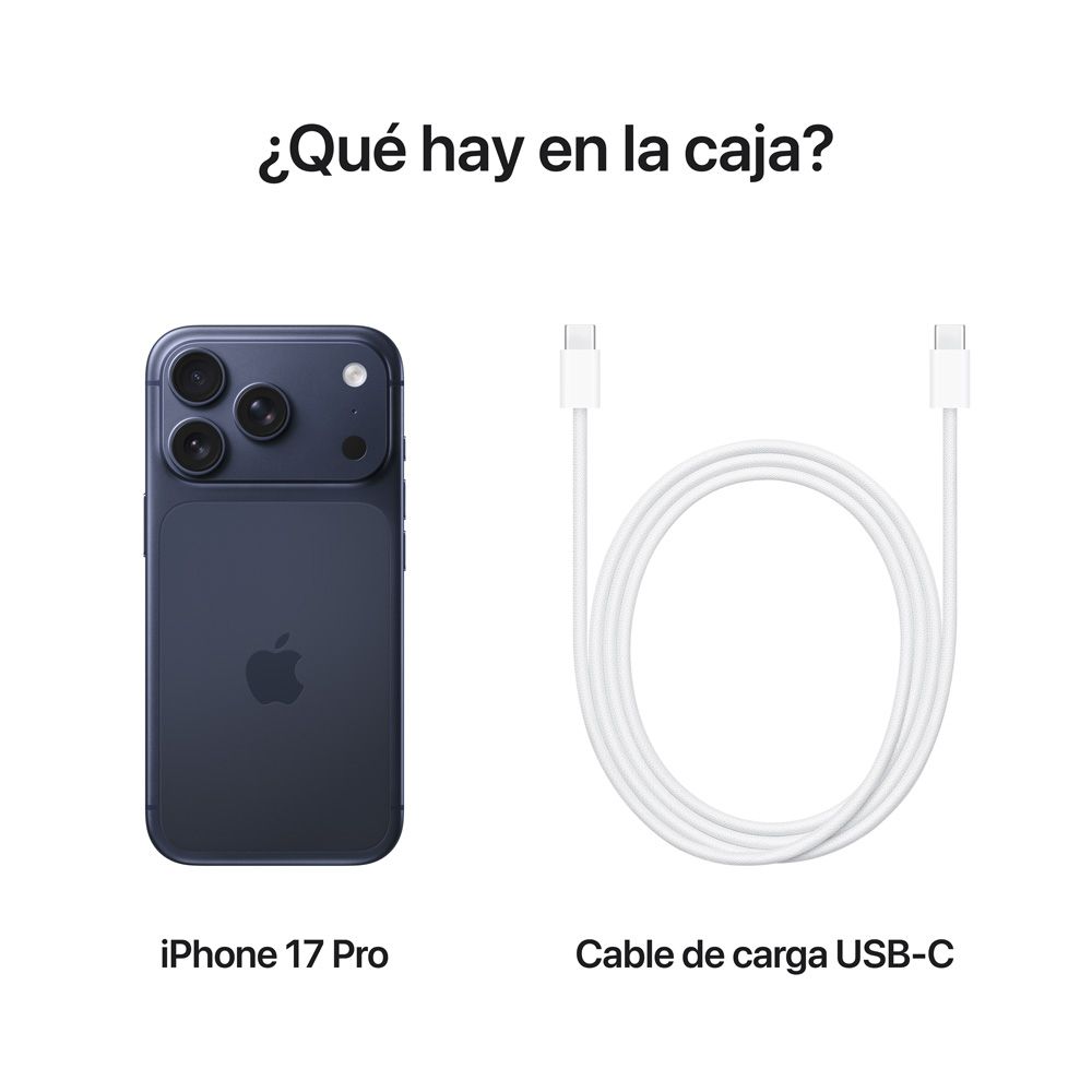 iPhone 17 Pro Azul 256GB: Chip A19, Pantalla 6.3", Cámaras 48MP